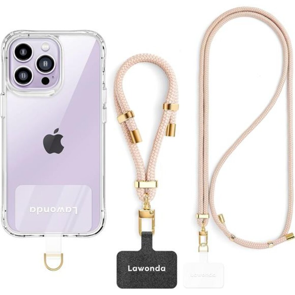 2 Pads Phone Lanyard Adjustable Crossbody Cell Phone Neck Strap